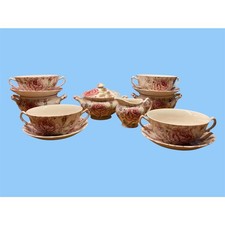 Vintage Rose Chintz Konvolut, Johnson Brother...