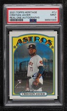 2021 Topps Heritage High Number Real One Cristian Javier PSA 9 MINT Auto 0e2x