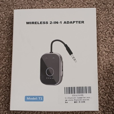 Bluetooth 5.3 Audio Transmitter & Receiver   3.5mm AUX   Wireless Adapter for TV