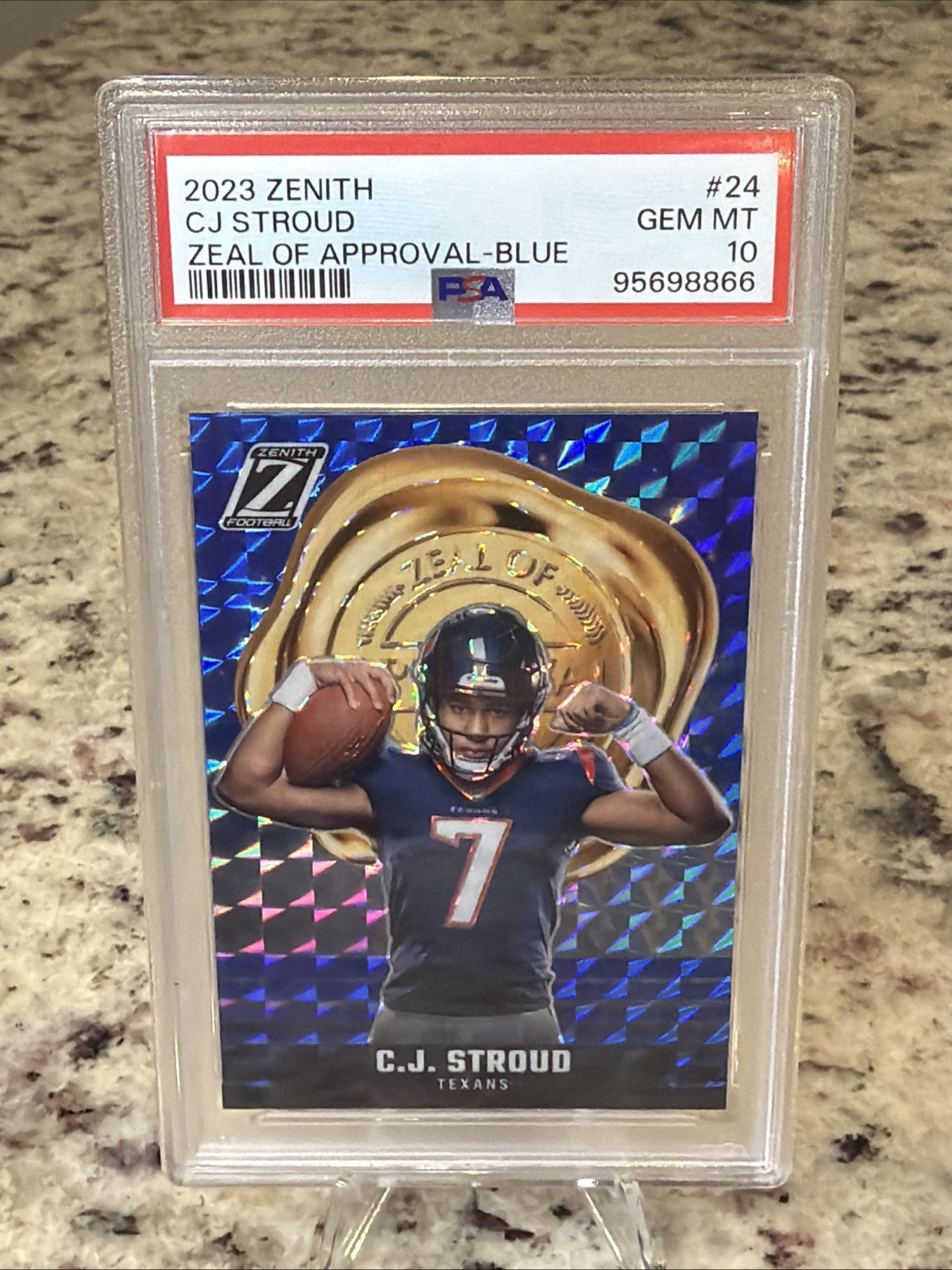 CJ Stroud Panini Zenith Zeal of Approval #24 Blue