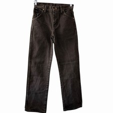 Wrangler Girls Chocolate Brown Jeans Size 12 Regular Straight Leg Western