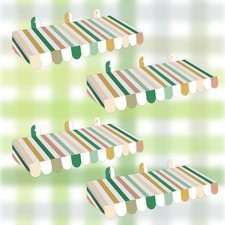 4 Pcs Circus Awning Decorations 3D Carnival Tent Striped Awning Decorations