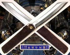 *UNIQUE  COUTEAU PLIANT TRADITIONNEL*HIGONOKAMI *LAME CARBONE*GALUCHAT*JAPON*