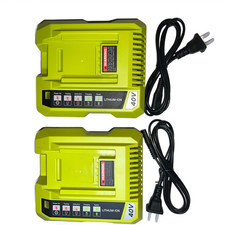 2x OP401 Fast Charger For Ryobi 40V OP408VNM Lithium Battery OP406VNM OP40602