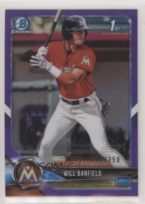 2018 Bowman Draft Chrome Purple Refractor /250 Will Banfield #BDC-113 z6b