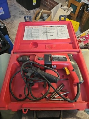 RED HEAD 1/2'' VSR HAMMER DRILL, #612 REDI DRILL, Case And Extra Pieces