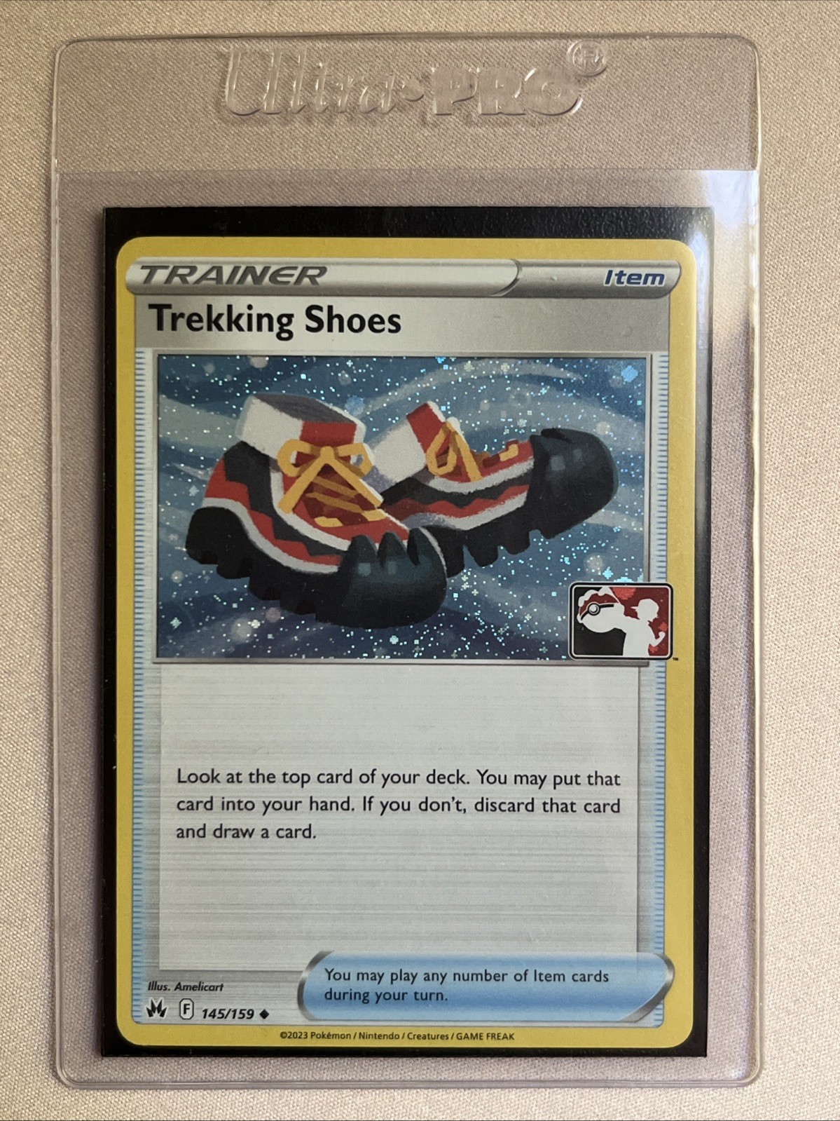 Pokemon Card - Trekking Shoes - Cosmos HOLO (145/159) Prize Pack Series Promo NM