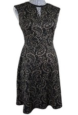 Tommy Hilfiger Black & Gold Knit Dress Size 2