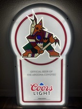 Arizona Coyotes Hockey Coors Light LED Sign 29.5 X 17.5 Free Shipping!