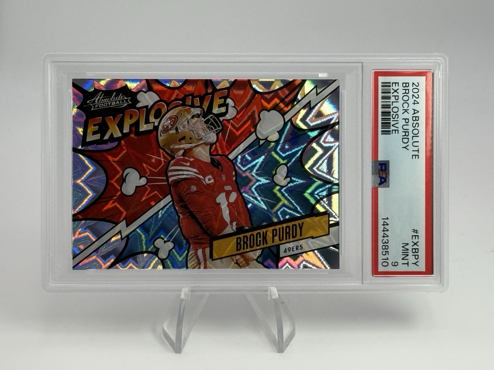💥2024 Panini Absolute #EX-BPY * BROCK PURDY * Explosive💥49ers PSA 9 view 4