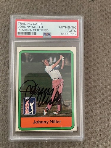 1981 Donruss Golf Johnny Miller PSA/DNA Slabbed RC Rookie Auto HOF PGA Tour #30