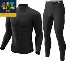 Men's Thermal Long Johns Fleece Lined Base Layer Gift Set