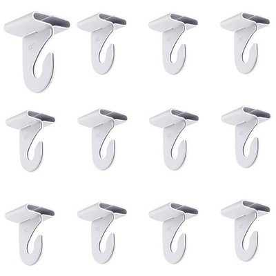 Drop Ceiling Hooks 12 Pair White Heavy Duty T-Bar Clips for Hanging Plants
