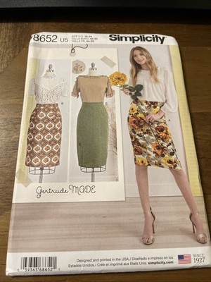 Simplicity Pattern 8652 Ms GERTRUDE MADE (3) Styles of Pencil Skirts Sz 16-24