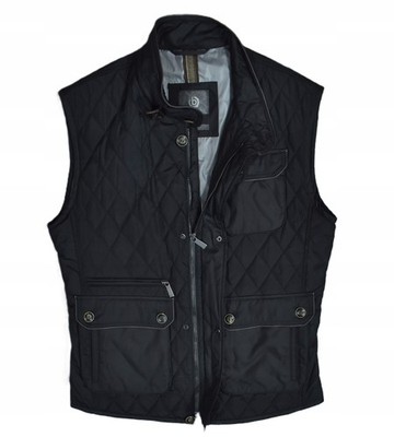 BUGATTI Schwarz Warmed Quilted Herrenweste 48
