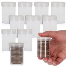 Coin Tubes for Silver Dollars - 10 Pack | Holds "Eisenhower" Dollar | Durable...