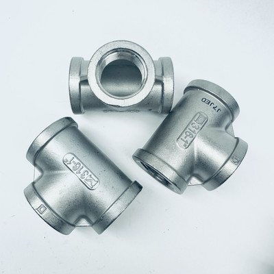 Lot of 3, 1'' Tee Threaded SP-114-150# 316 Stainless Pipe Fitting