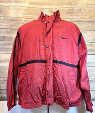 Vintage Red And Black Nike Track Jacket Full Zip Lightweight Men  s Size Large