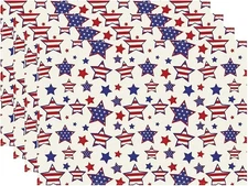 XCHI America Stars Patriotic 4th of July Memorial Day Independence Day Placem
