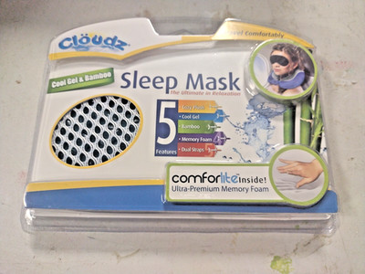 Cloudz The Original Tri-Comfort Microbead Sleep Mask W/Ear Plugs NEW Travel  B5