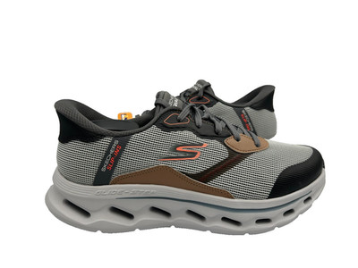 Skechers Men's Slip-ins GO WALK Zac Lace Up Shoes Gray EX WIDE Size:8 162E