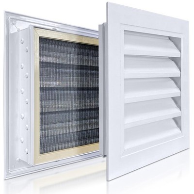 12'' x 12'' Aluminum Gable Vent with Screen for House and Shed Ventilation