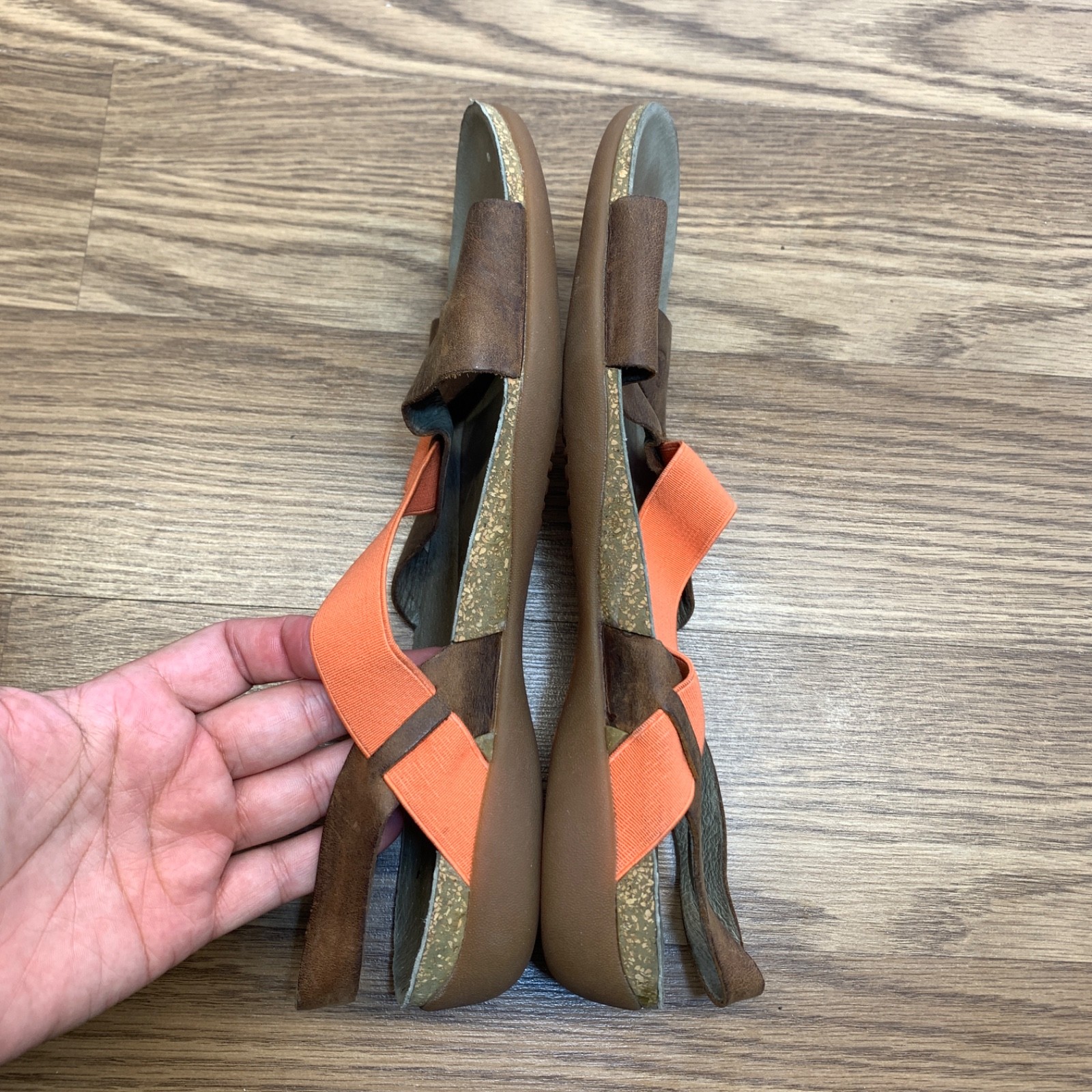 Scarpe sandalo sportivo KEEN donna 8 5 DAUNTLESS cinturino alla caviglia marrone arancione punta aperta