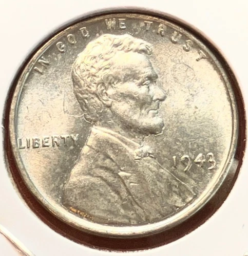 1943-P Lincoln Wheat Cent Penny GEM RED BU From an Original Bank Roll