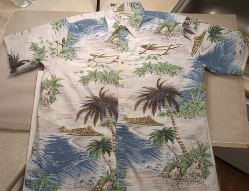 Cooke Street Honolulu Vintage Men's Size Large Hawaiian Button Up Cotton Shirt - Picture 14 of 15