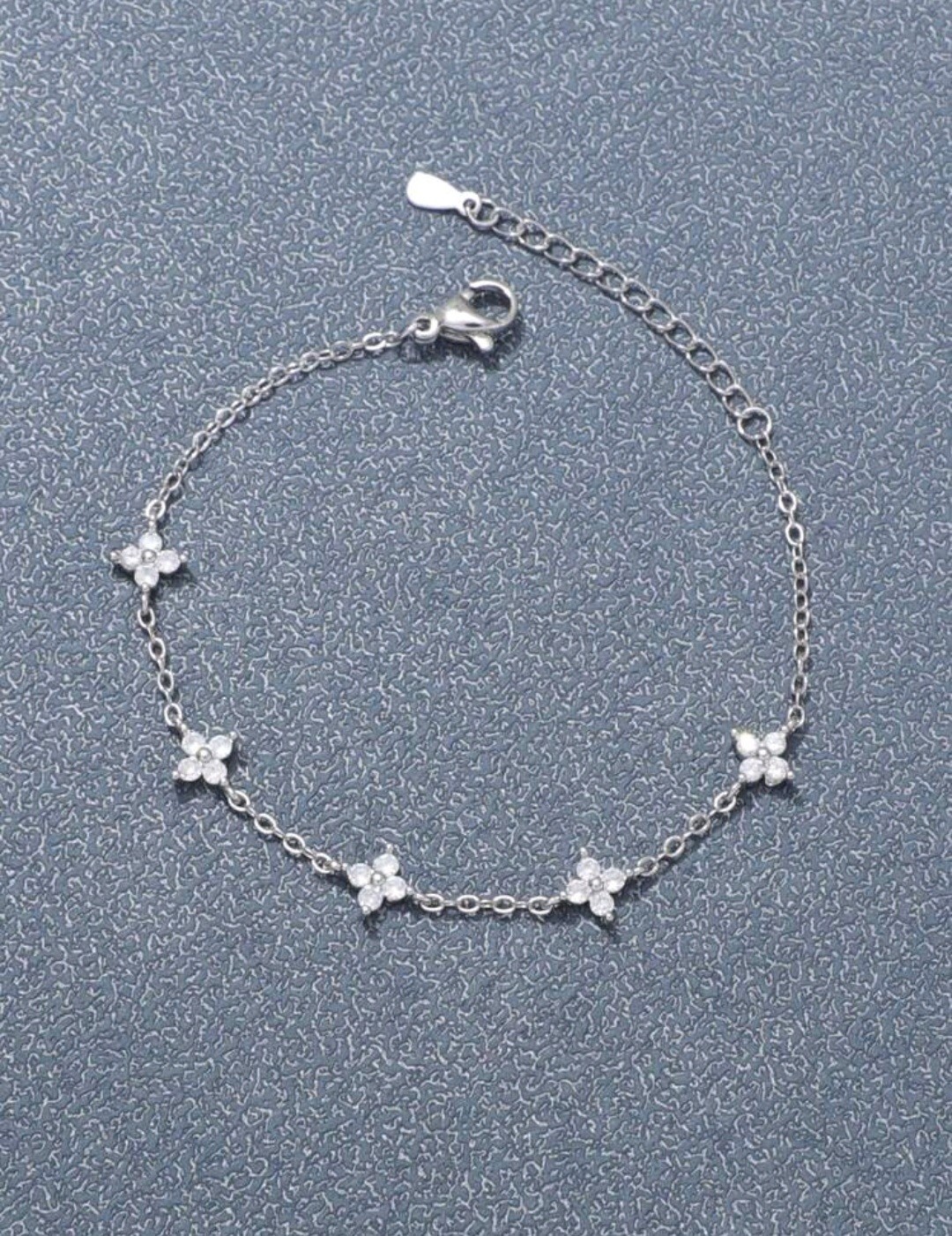 Clover Bracelet Gold 14k  & 925 Sterling Silver Clover Bracelet for Women Dainty