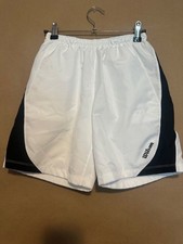 Wilson Boys Basketball teGym Shorts SZ Large L White Drawstring Pockets Athletic