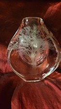 Denis Mann Caithness Glass Vase Marked "Pheasant No 13"