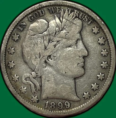 1899 Barber Half Dollar Choice Fine F+ Coin #32167
