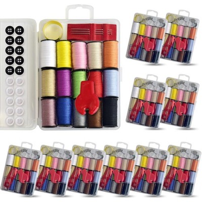 Mini Portable Travel Sewing Box Thread Kit Adults Repair Supply Project 10 PCS