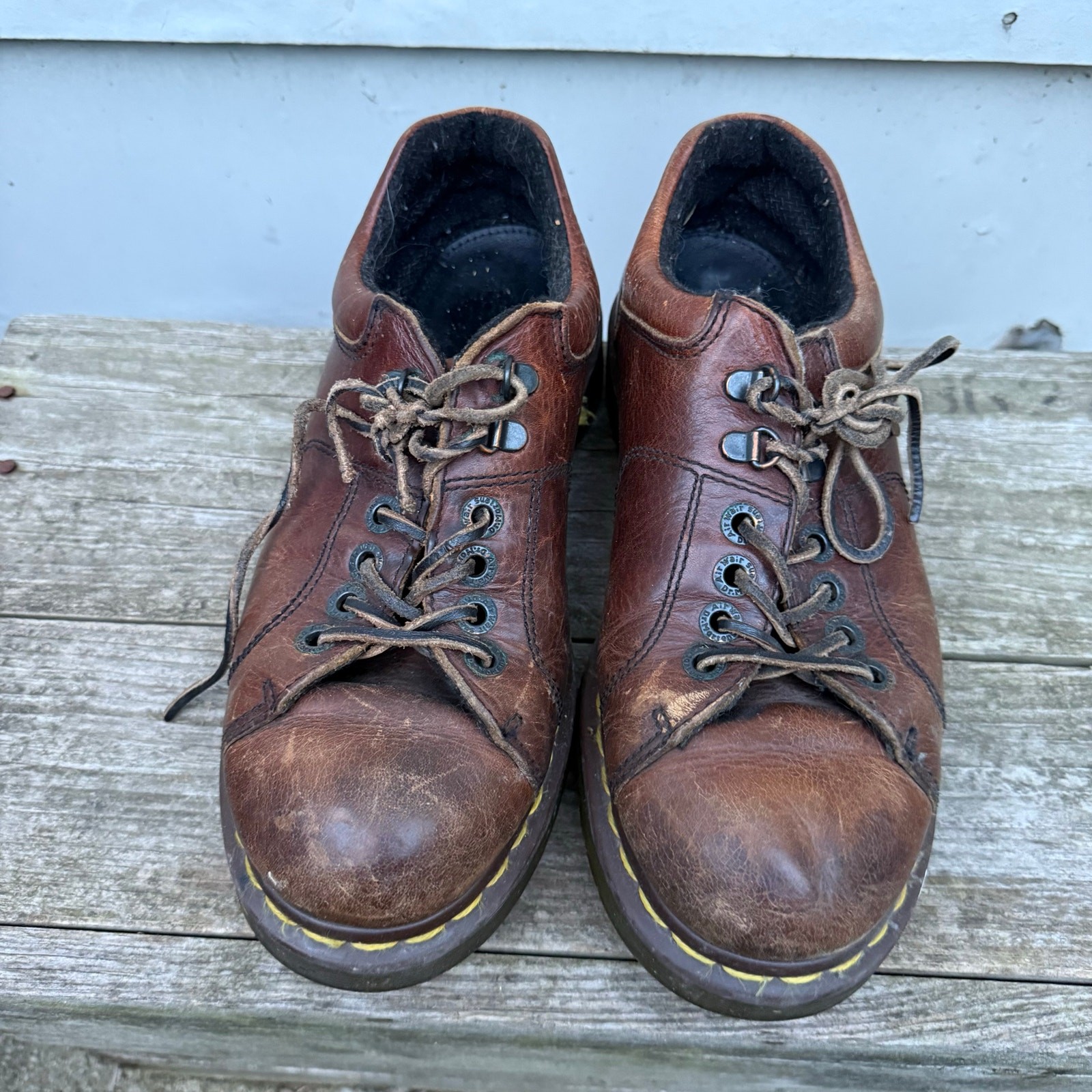 SAOLA Scarpe Oxford Y2K Dr. Martens 8312 marroni grossa suola grossa Oxford in pelle US W9