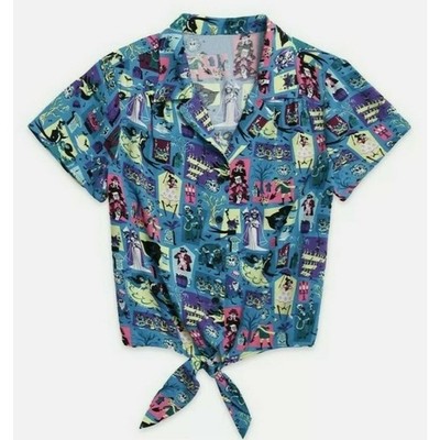 Haunted Mansion Woven Camp Shirt for Women by Her Universe XS NWT