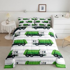 Garbage Truck Bedding Set Boys Cartoon Car Comforter Set for Teens Ultra Soft...