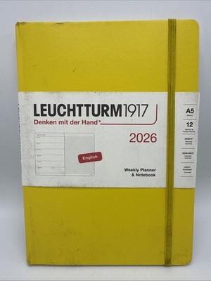 LEUCHTTURM1917 READ!! Weekly Planner & Notebook 2026 Medium (A5) Lemon