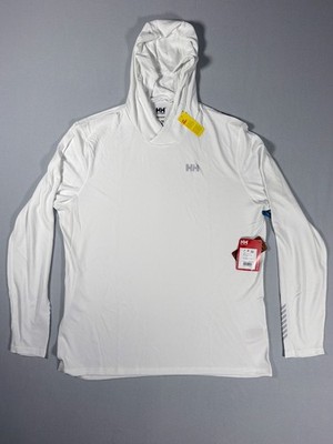 Helly Hansen LIFA Active Solen Hoodie Sun Shirt Mens XL White New Tags 49347-001