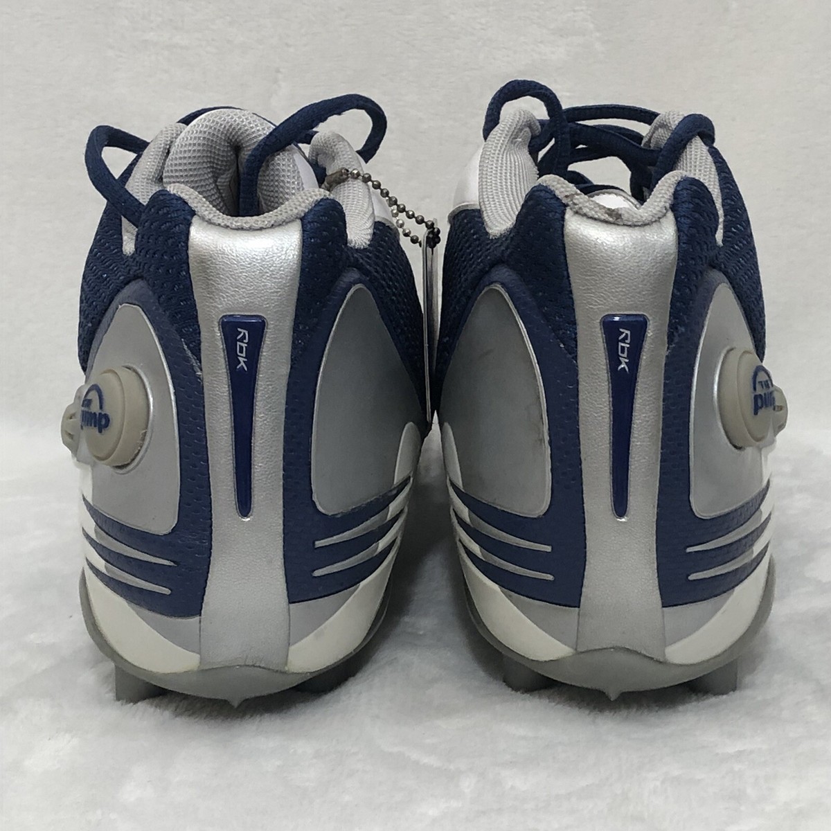 NFL Equipment Reebok The Pump PlayDry White & Blue Football Cleats Mens NFL Equipment Reebok The Pump PlayDry White & | Mercari main image 2