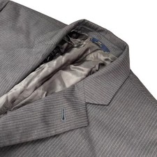 Brooks Brothers 346 Men's Madison Fit Wool 2-Button Blazer Gray Stripe   42L