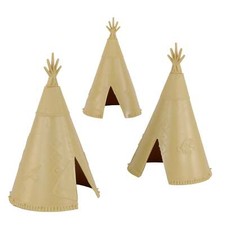 BMC Wild West Plains Indian Teepee Tan Western 1:32 Plastic Playset Accessories