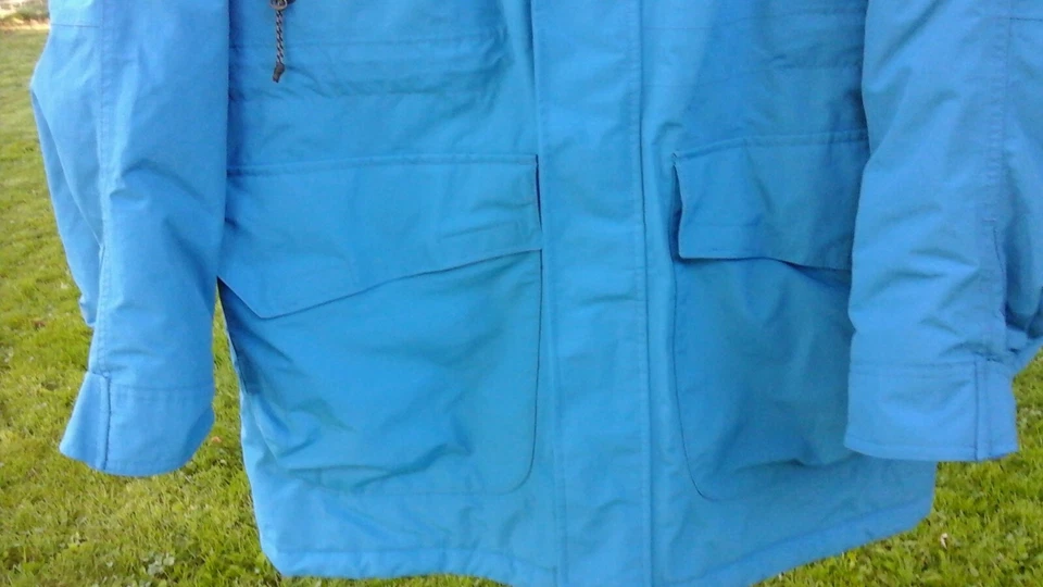 ¡LANDS END MUY BONITO! NUEVO SIN ETIQUETAS HOMBRE GRANDE INVIERNO PARKA ABRIGO CHAQUETA AZUL VERDE AZULADO RICO  Foto 3 de 4