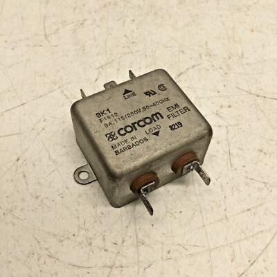 CORCOM 8219 EMI Filter, 3A, 115/250V, 50-400Hz, 3K1, F1512
