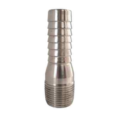 1/2'' 304 SS King Nipple MNPT x Hose Barb Fitting Corrosion-Resistant