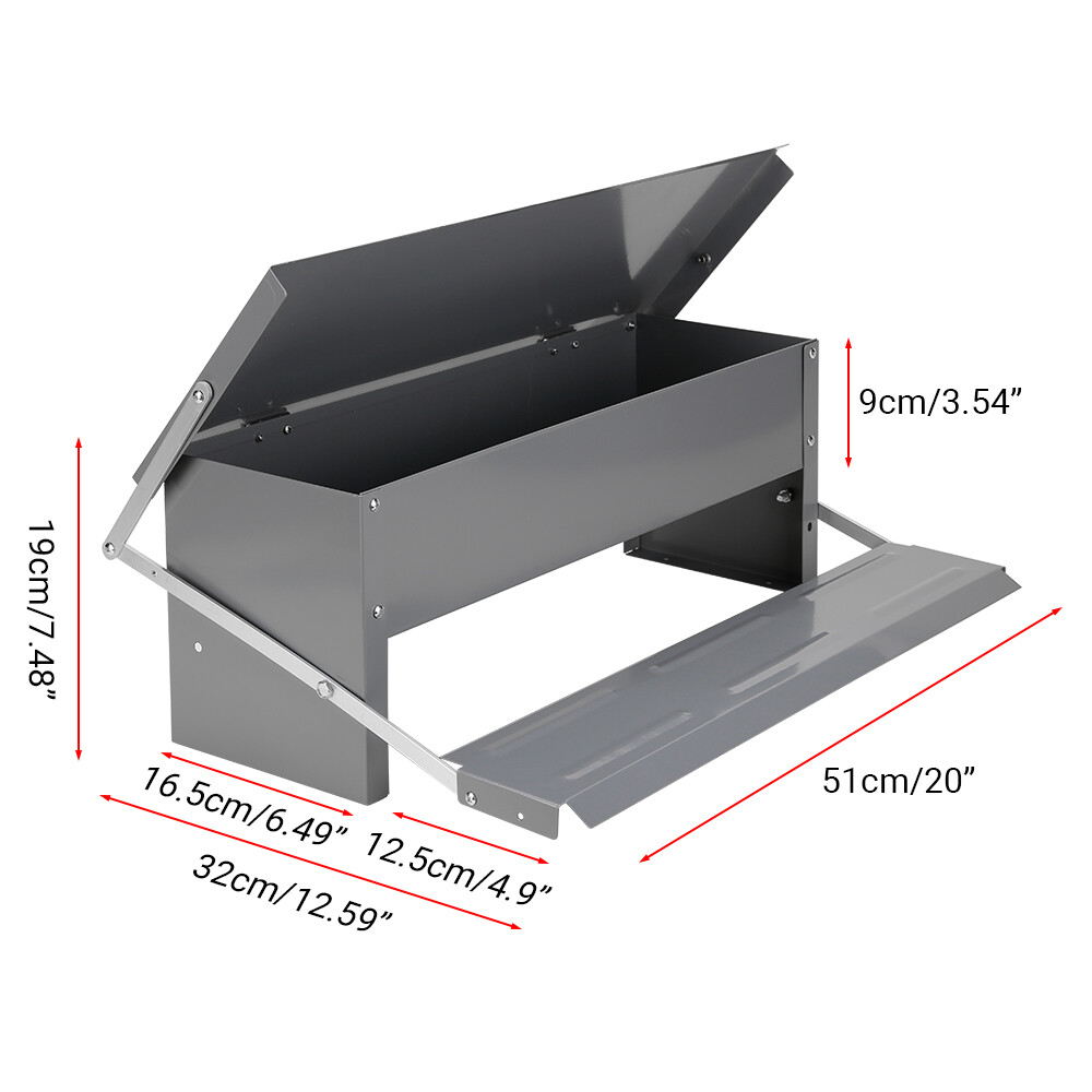 Large Automatic Chicken Feeder DustProof Duck Chook Food Storage Box