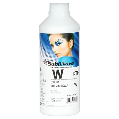 DTF (Direct To Film) White Ink 1 liter Bottle for Epson Print Head Printers