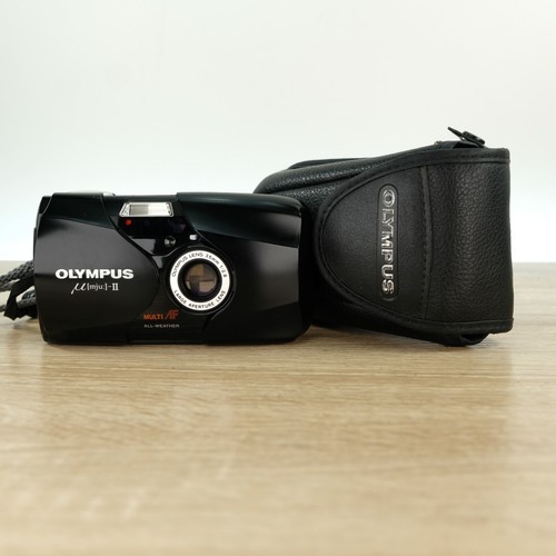 Olympus μmju:-II f/2,8 35 mm Kompaktfilmkamera mju Point & Shoot silber mit Etui