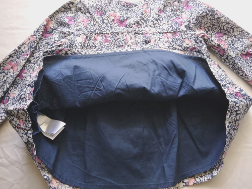 GAP Smock Blouse long sleeved lined cotton button shirt top flowered Girls 4 & 5 - Picture 6 of 9