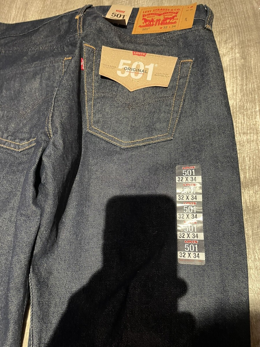 Levi's 501 Jeans Men's Sz 32x34 Original Fit Anchor Stretch